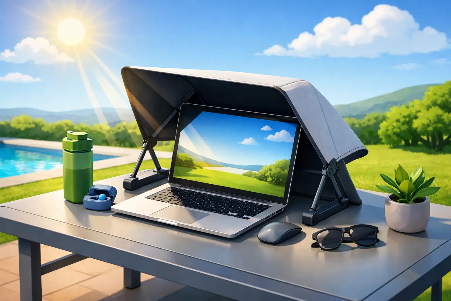 How to Shade Laptop Outdoors That Works