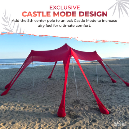 Eight Bag Beach Tent with Castle Mode