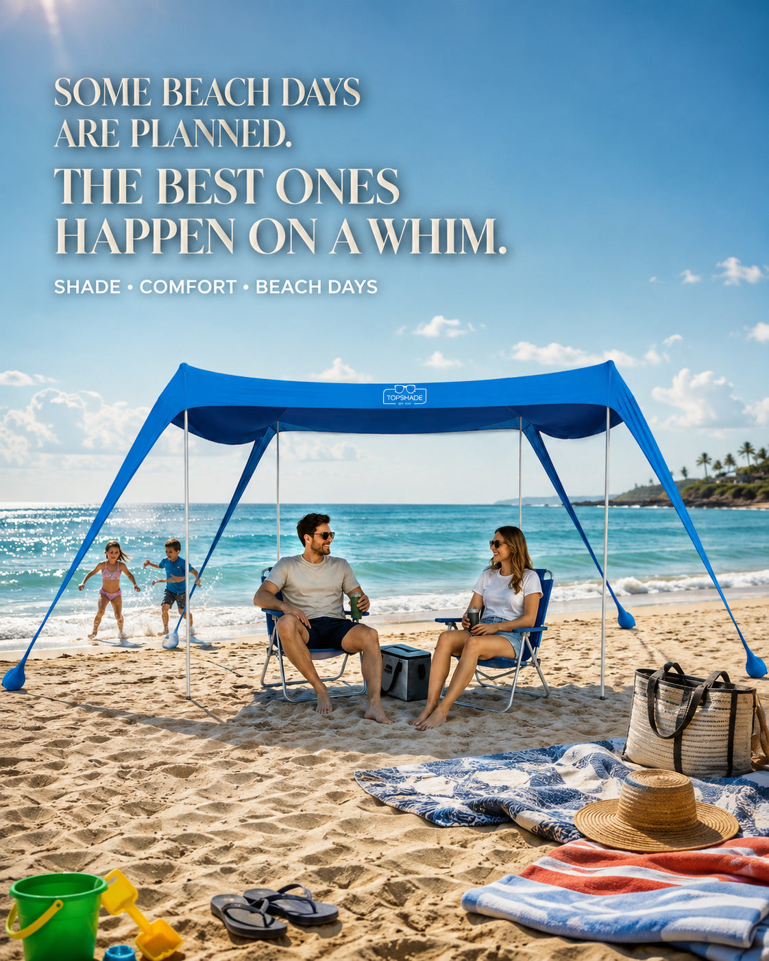 TopShade four-bag beach tent, product photo 2