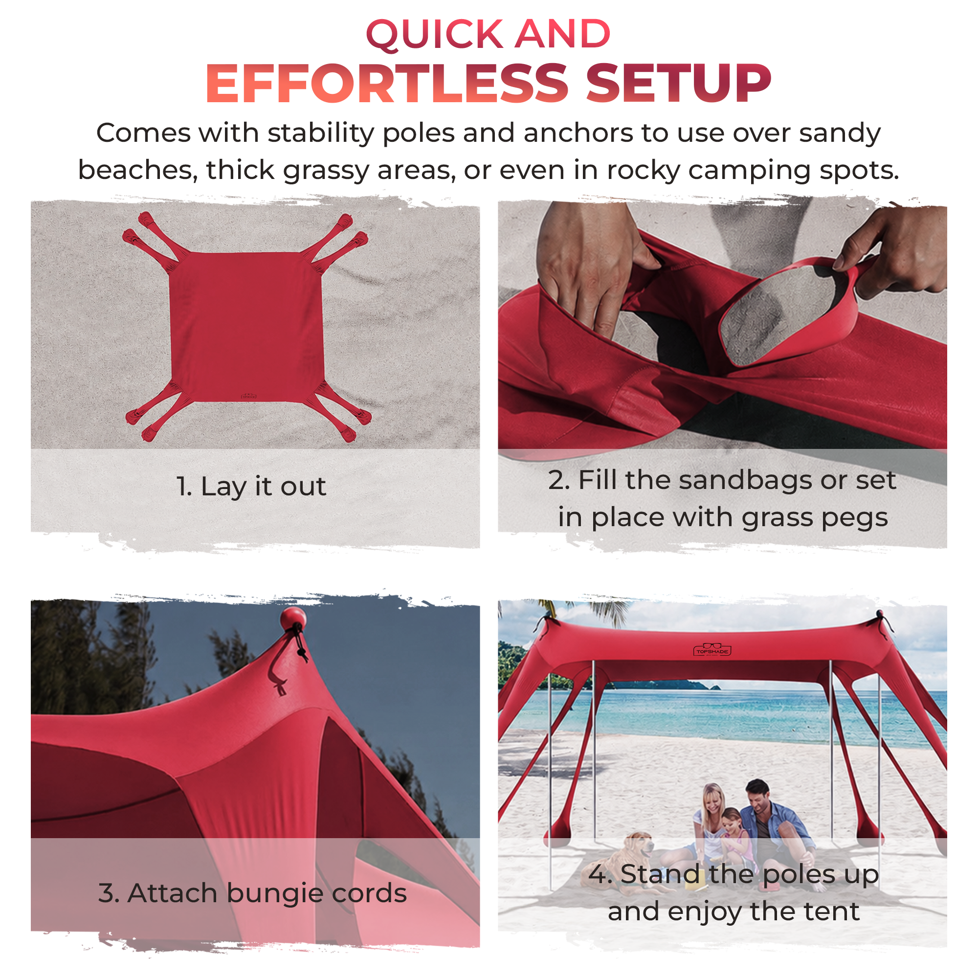 Eight Bag Beach Tent with Castle Mode