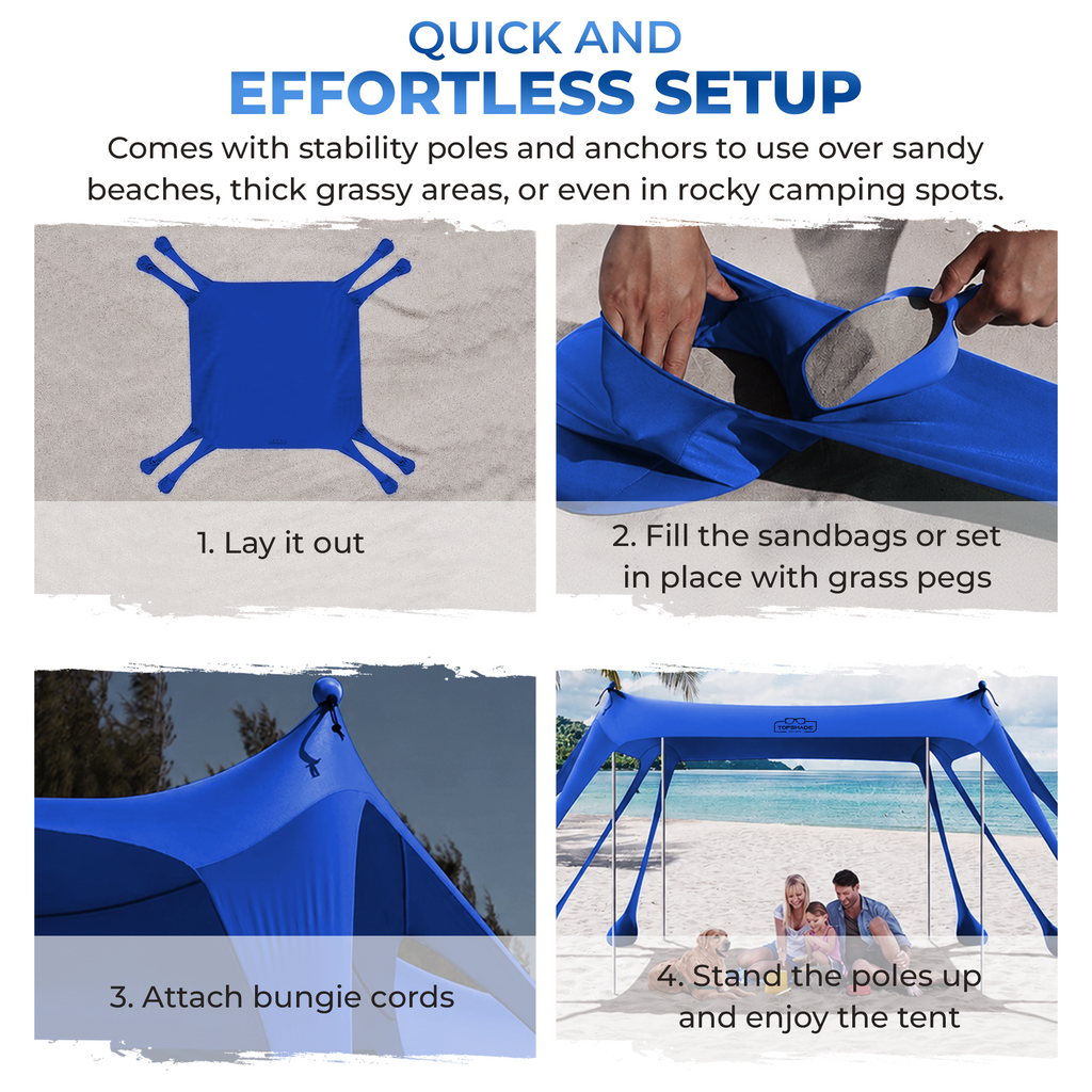 Eight Bag Beach Tent with Castle Mode