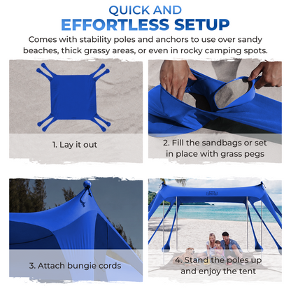 Eight Bag Beach Tent with Castle Mode