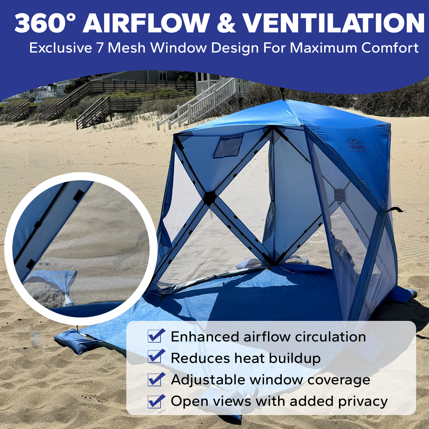 TopShade Aerodome Beach Tent Sun Shelter