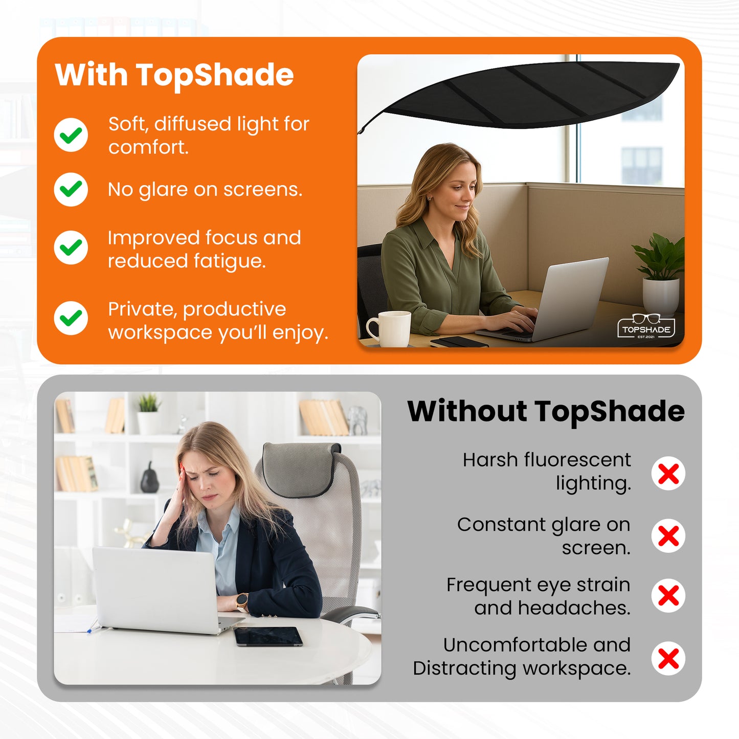Office Cubicle and Desk Shade - The Original Cubicle and Desk Shade
