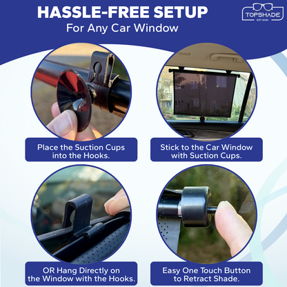 Car Window Roller Shade (2 pack)