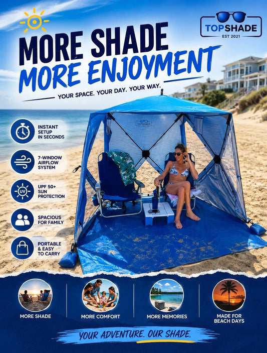 TopShade Aerodome Beach Tent Sun Shelter