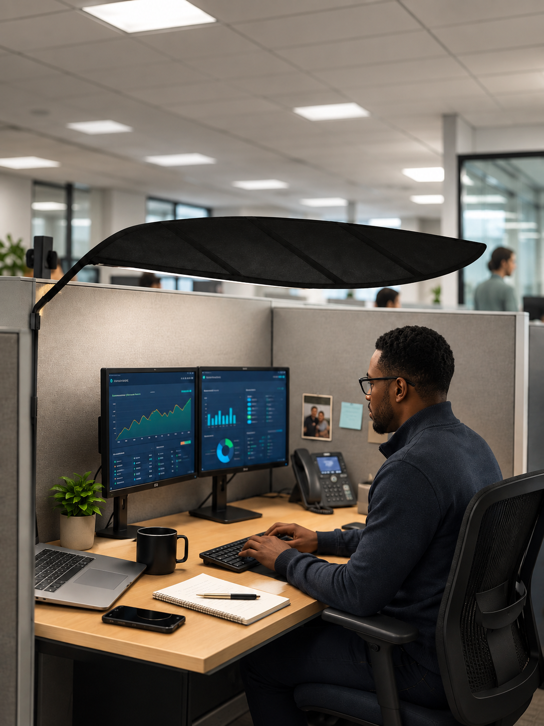 office shade lifestyle banner