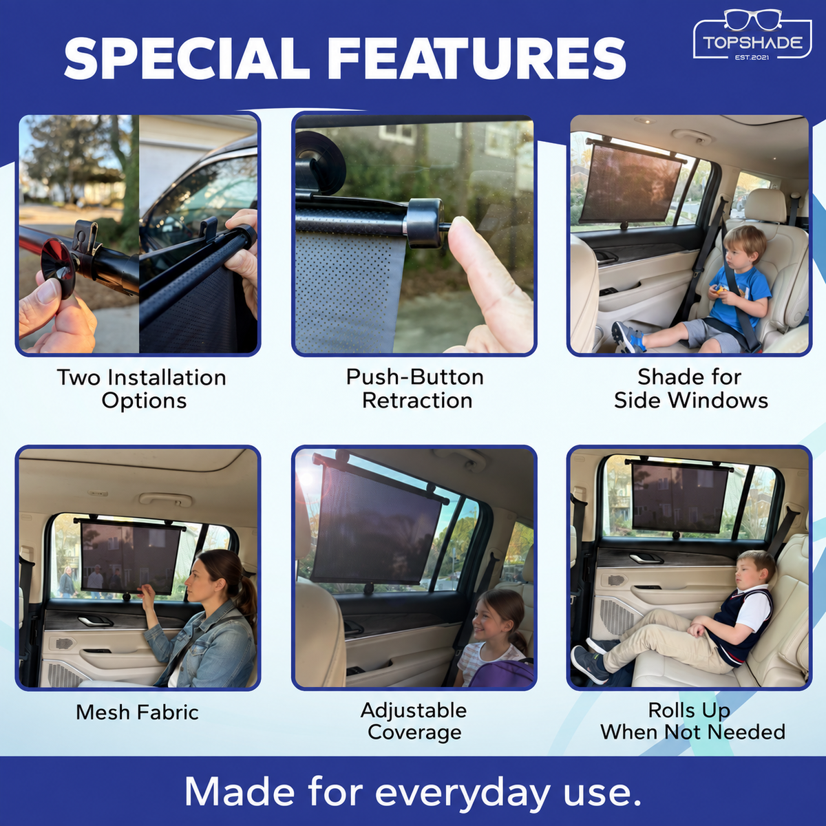 TopShade roller shade features and use